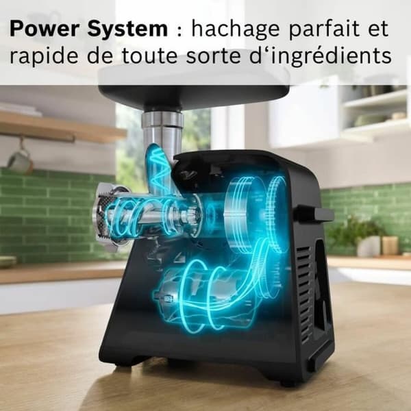 Kødhakker BOSCH Serie 6 MFWS660B Sort Metal Rustfrit stål Plastik 500 W