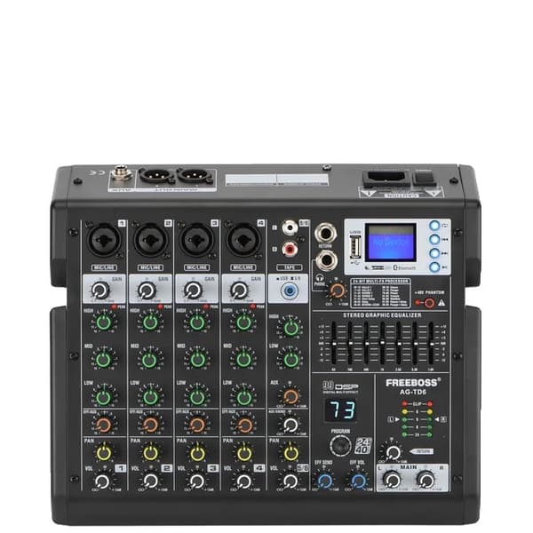 Ljudmixer, 7-band EQ, Bluetooth-anslutning, EU-kontakt