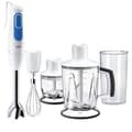 Miniatyrbild 1 av 2: BRAUN MQ3045WH Aperitiv stavmixer - MultiQuick 3 med 2 hackare - Vit och blå