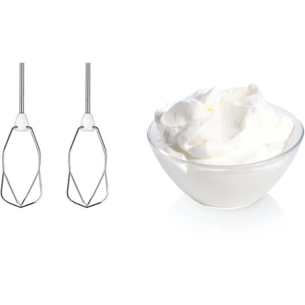 BOSCH CleverMixx MFQ3530 mixer - 450 W - 5 hastigheder - 2 piskeris / 2 dejkroge i rustfrit stål - Hvid / Grå