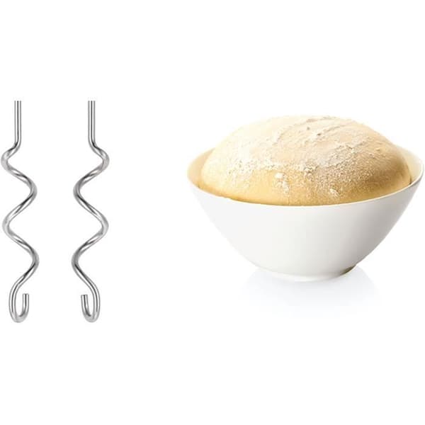 BOSCH CleverMixx MFQ3530 mixer - 450 W - 5 hastigheder - 2 piskeris / 2 dejkroge i rustfrit stål - Hvid / Grå
