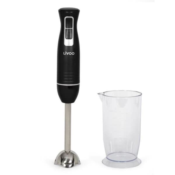 Stavmixer med skål - LIVOO - DOP245N - 400 W - 2 hastigheter - Svart