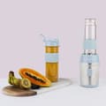 Miniatyrbillede 5 af 5: Miniblender - H.KoeNIG - SMOO16 - 300 W - 570 ml - Pastelblå - 2 flasker medfølger - BPA-fri