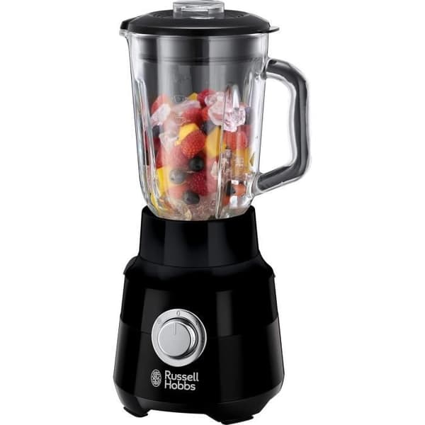 Mixer - RUSSELL HOBBS - Mattsvart 24722-56 - 650 W - Mattsvart - 1,5 L glasskål - 2 hastigheter + puls