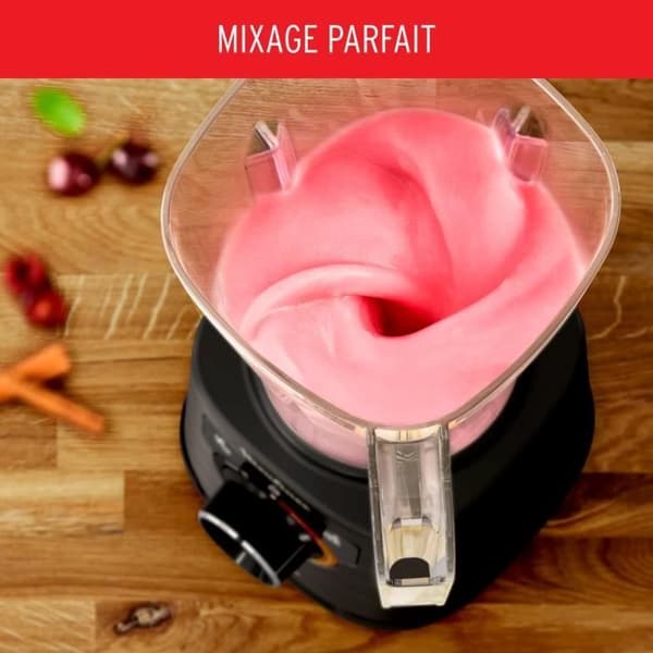 MOULINEX PerfectMix+ Elektrisk mixer, 2 L okrossbar skål, Snabbmixer, Rostfria blad LM88A810