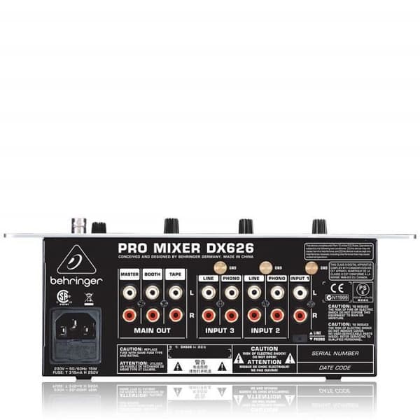 Behringer PRO MIXER DX626 3-kanals PFL Crossfader Mixer