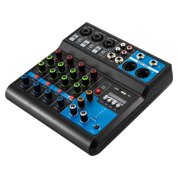 Mini Audio Mixer, 5 Kanaler, Bluetooth-forbindelse