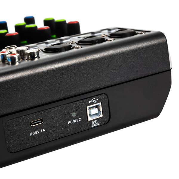 Mini Audio Mixer, 5 Kanaler, Bluetooth-forbindelse