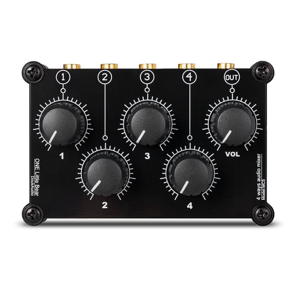 Audio Mixer, 4 Kanals Indgang, Kompakt Størrelse