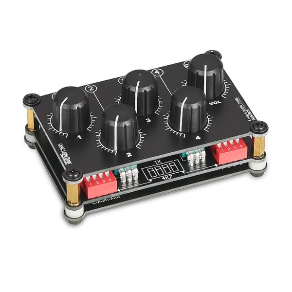 Audio Mixer, 4 Kanals Indgang, Kompakt Størrelse