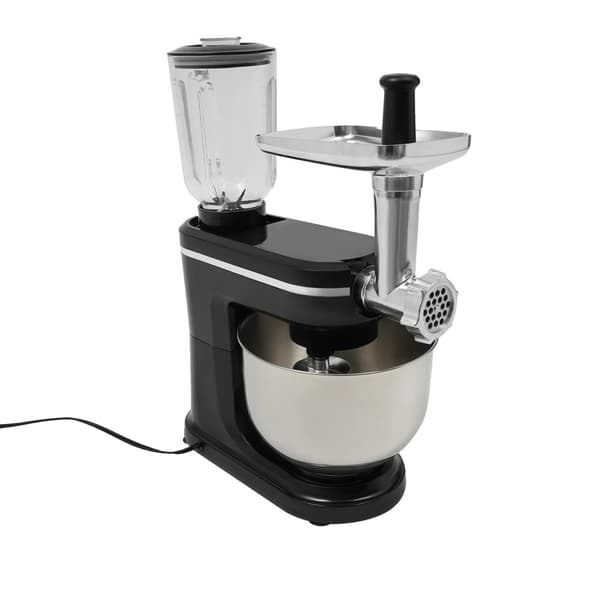 Kraftfuld køkkenmaskine, 700W motor, 6+1 hastighedsindstillinger, 6L kapacitet,sort