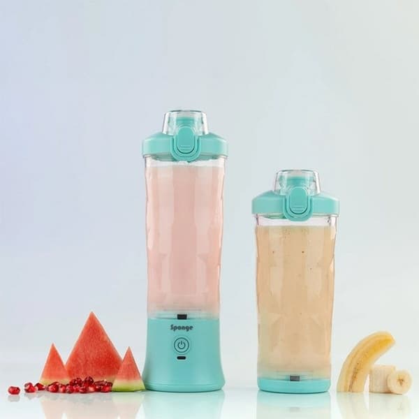 Kop-blender Sponge 703674402223 Gennemsigtig Turkisblå 600 ml
