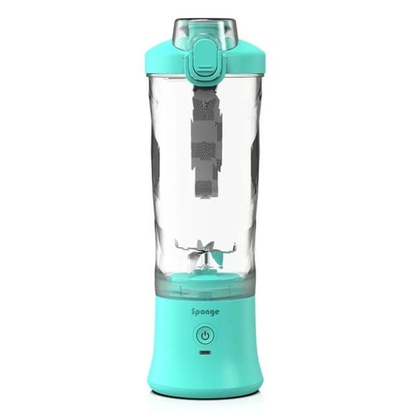 Kop-blender Sponge 703674402223 Gennemsigtig Turkisblå 600 ml