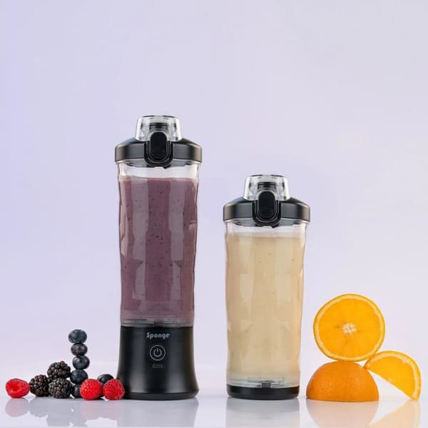 Kop-blender Sponge 703674402216 Sort Gennemsigtig 600 ml