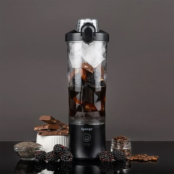 Kop-blender Sponge 703674402216 Sort Gennemsigtig 600 ml