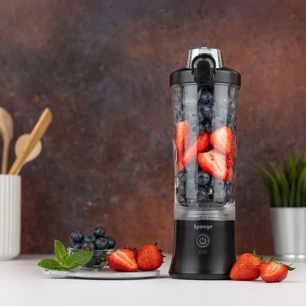 Kop-blender Sponge 703674402216 Sort Gennemsigtig 600 ml