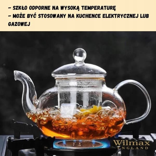 Wilmax 1200ml teekannun infuusiokone, lämpölasi