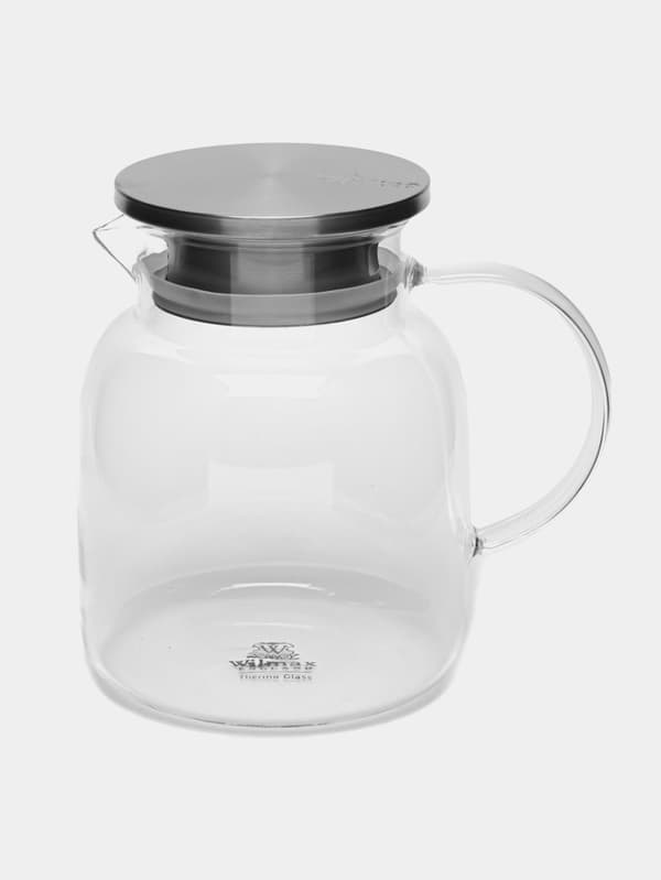 Glaskanna för juice och lemonad Vattenkanna med lock WILMAX 1000 ml