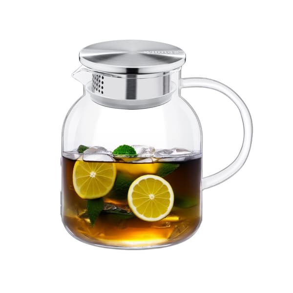 Glaskanna för juice och lemonad Vattenkanna med lock WILMAX 1000 ml