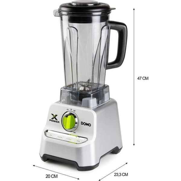 Mixer XPOWER - DOMO - DO747BL - 1500 W - 2 L - Grå