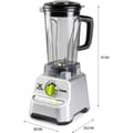 Miniatyrbild 3 av 6: Mixer XPOWER - DOMO - DO747BL - 1500 W - 2 L - Grå