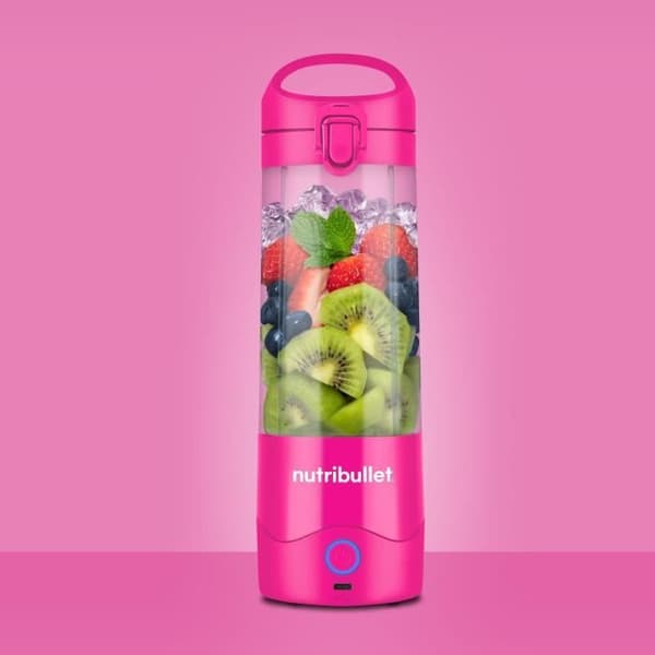 Bärbar mixer - NutriBullet - NBP003MA - 70W - 0,475L - Rosa - 1 flaska ingår