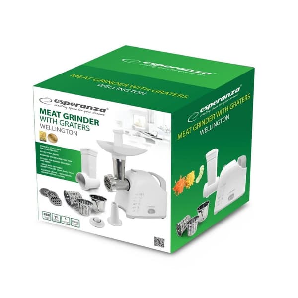 Köttkvarn Esperanza EKM033 Vit Rostfritt stål 2200 W
