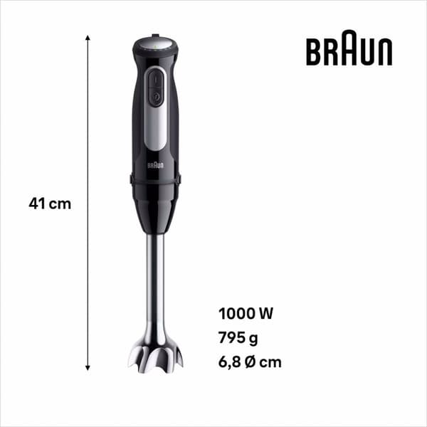 Stavmixer Braun 0X22111502 1000 W Svart