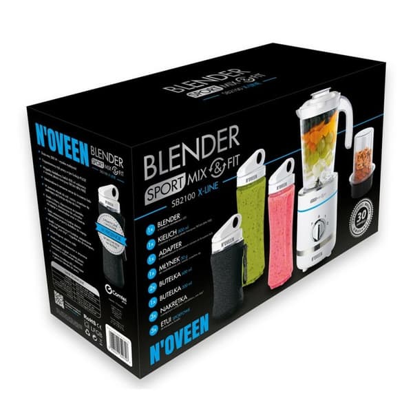 Kop-blender N'oveen SB2100 Hvid 500 W 800 ml