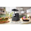 Miniatyrbild 8 av 11: Köttkvarn BOSCH MFWS430B Svart Silvrig Plast 1900 W 2,5 Kg/min