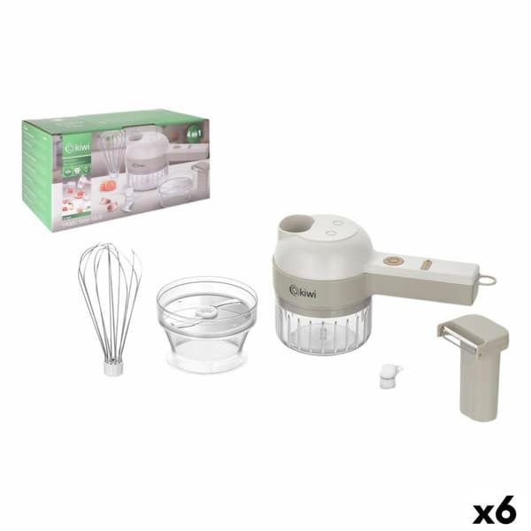 Genopladelig bærbar minihakker Kiwi 200 ml (6 enheder)