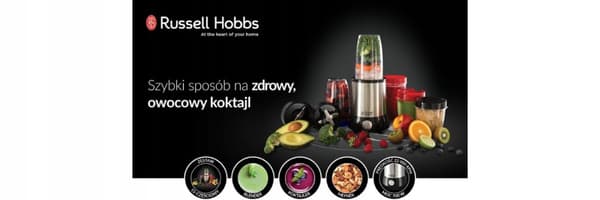 SMOOTHIE BLENDER MED FLASKAR RUSSELL HOBBS NUTRI BOOST 23180-56 15 EL.