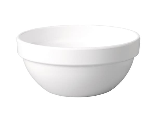 Skål 1,8 ltr Ø20x9,2 cm Melamin Hvid,5 stk/pk