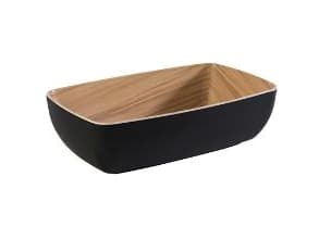 Kulho Frida 1,8 ltr 26,5x16,2x7,5 cm Melamiini Valkoinen/puun näköinen,6 kpl/krt