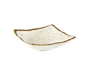 Skål Stoneart 50 cl 19x19x6 cm Melamin Hvid/Brun stenlook,6 stk/krt