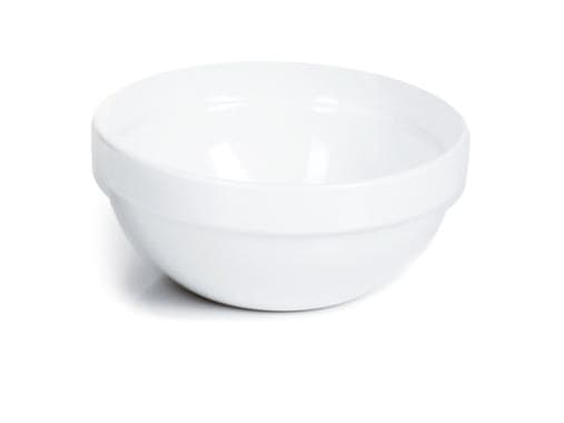 Skål 2.5 ltr Ø23x10.5 cm Melamin Hvid,5 stk/pk