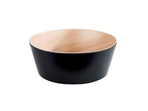 Skål Frida 3.4 ltr Ø26.5x10.5 cm Melamin Sort/Trælook,stk