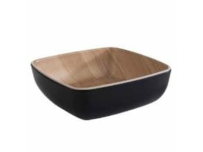 Kulho Frida 0,37 ltr 12,5x12,5x4,5 cm Melamiini Musta/puun näköinen,1 kpl