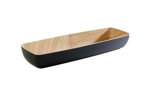 Skål Frida 3.65 ltr 53x16.2x7.5cm Melamin sort/trælook