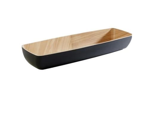 Skål Frida 3.65 ltr 53x16.2x7.5cm Melamin sort/trælook