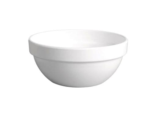 Skål 0.25 ltr Ø12x5.5 cm Melamin Hvid,1 stk