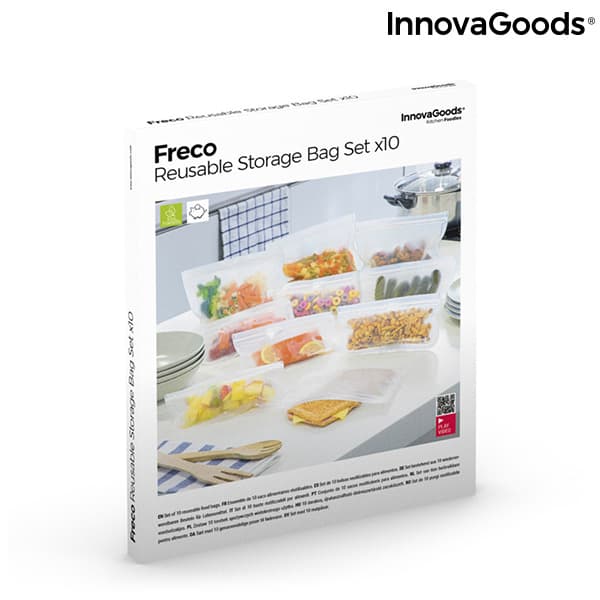 Gjenbrukbare matposesett Freco InnovaGoods 10 Deler