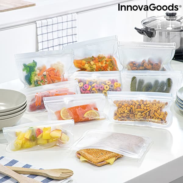 Gjenbrukbare matposesett Freco InnovaGoods 10 Deler