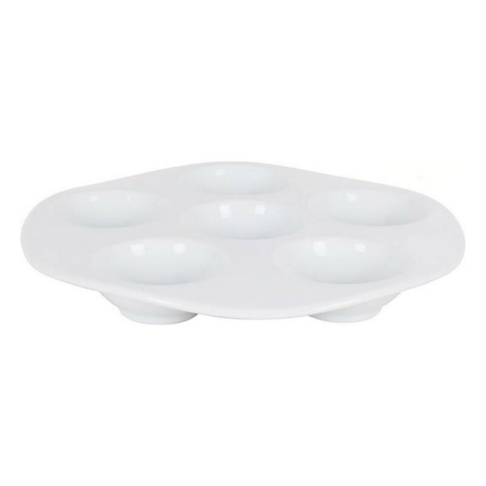 Tallrik 6 fack Porslin Vit (ø 28 x 3 cm)