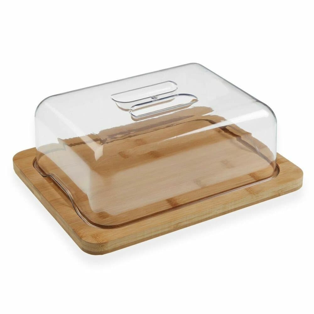 Osttallrik Versa Med lock Plast Bambu (10,5 x 30 x 24 cm)