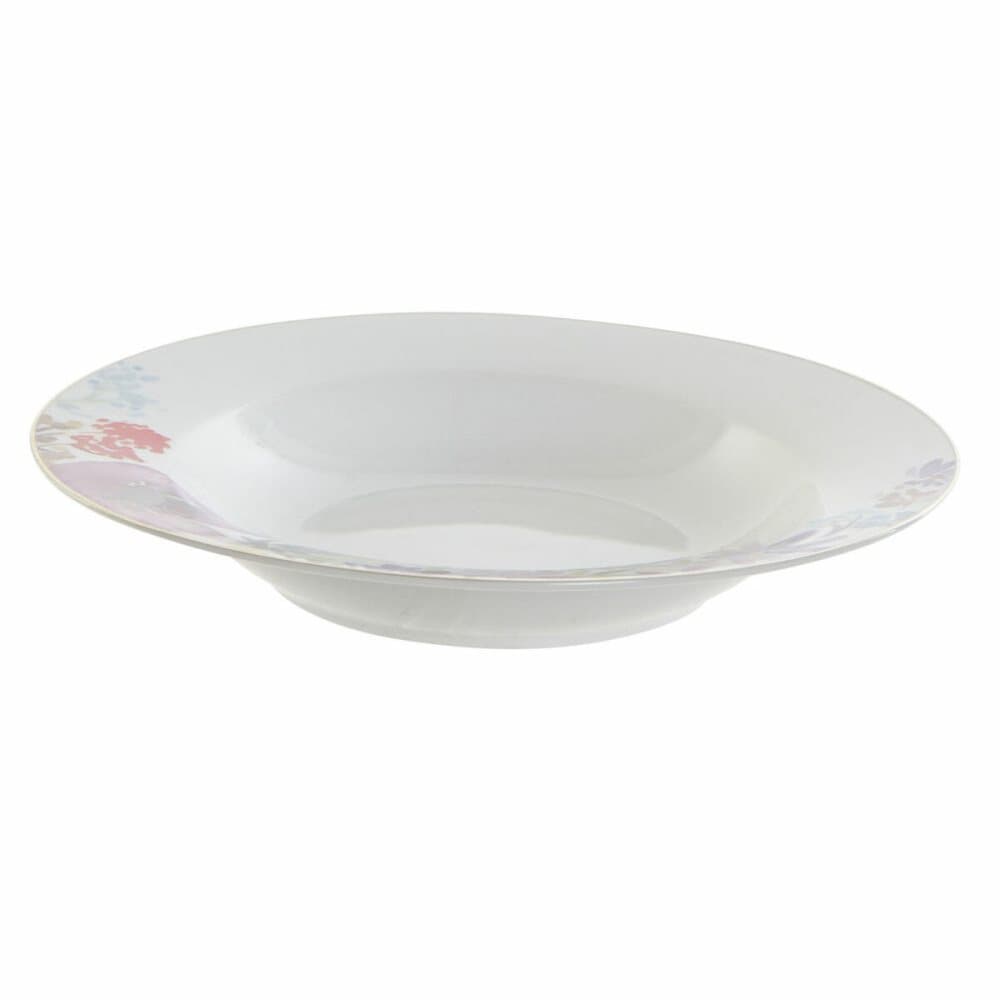Djup tallrik DKD Home Decor Virágok (21.5 x 21.5 x 3.5 cm) (2 pcs)