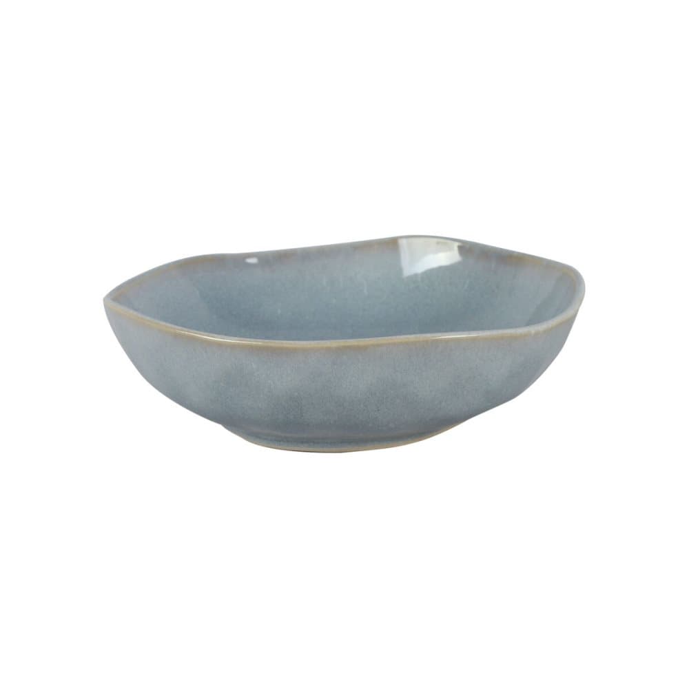 Djup tallrik DKD Home Decor Himmelsblå Stengods (18,5 x 18,5 x 5 cm)