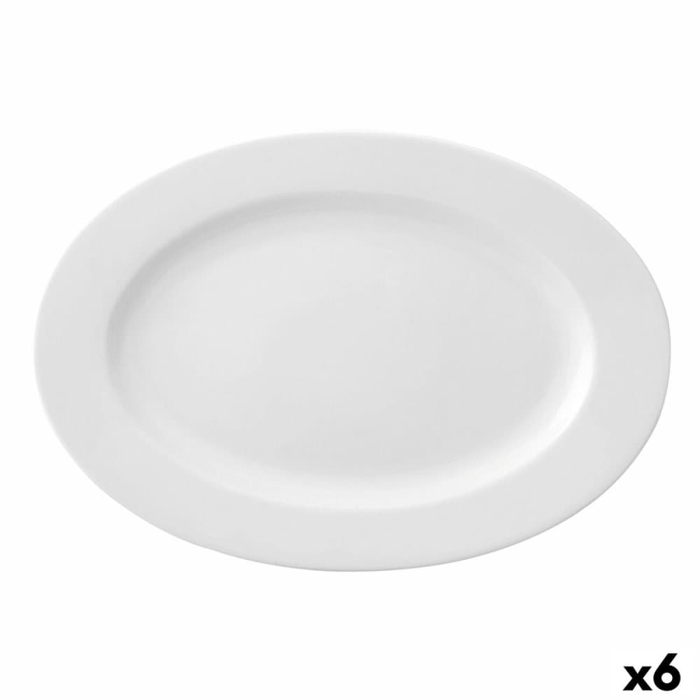 Lapostányér Ariane Prime Avlång Keramik Vit (32 x 25 cm) (6 antal)
