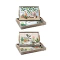 Miniatyrbillede 1 af 4: Bakkesæt DKD Home Decor 40 x 30 x 6 cm Træ MDF (2 enheder)