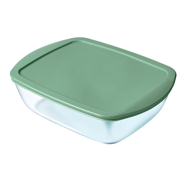 Rektangulær Lunsjboks med Lokk Pyrex Cook & store Grønn Glass (6 enheter) (23 x 15 x 6 cm)